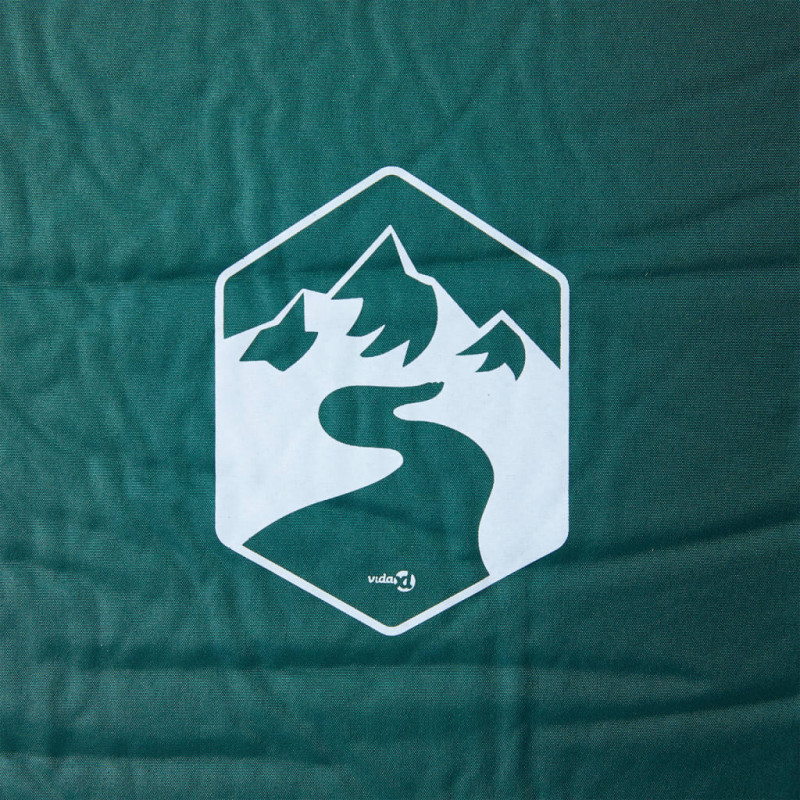 Materac samopompujący z poduszką, 1-osobowy, zielony