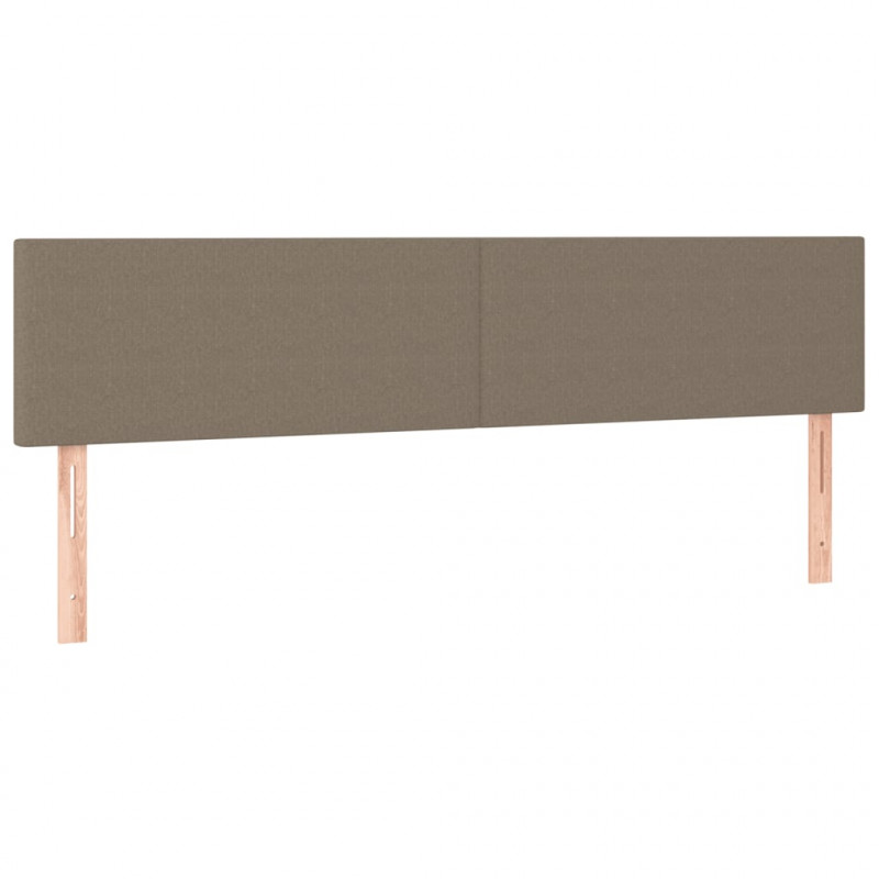 Rama łóżka z wezgłowiem, taupe, 120x190 cm, tkanina