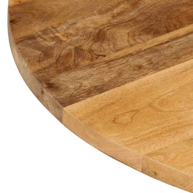 Blat stołu, Ø 90x3,8 cm, okrągły, lite drewno mango