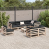 9-cz. zestaw wypoczynkowy do ogrodu, z poduszkami, sosnowy