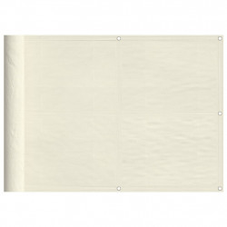Parawan balkonowy, kremowy, 75x700 cm, 100% poliester Oxford