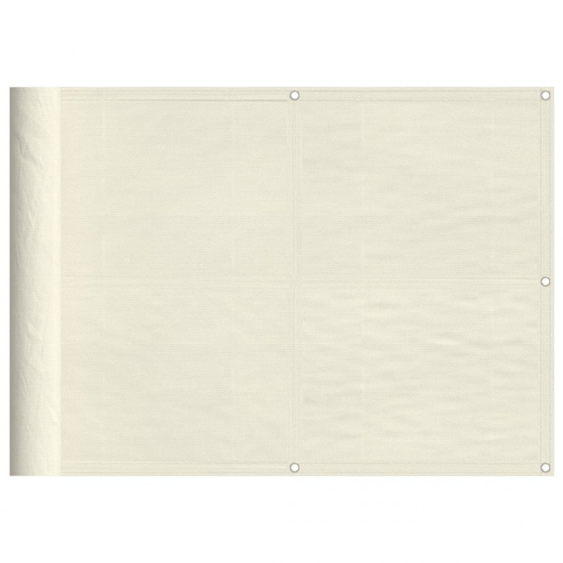 Parawan balkonowy, kremowy, 75x700 cm, 100% poliester Oxford