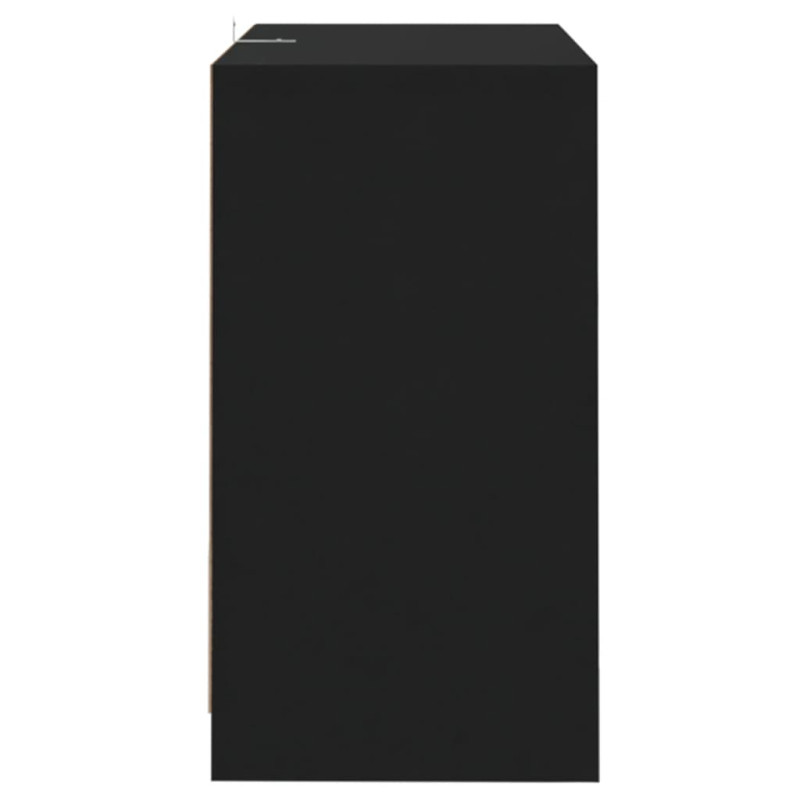 Szafki, 2 szt., czarne, 70x41x75 cm, materiał drewnopochodny