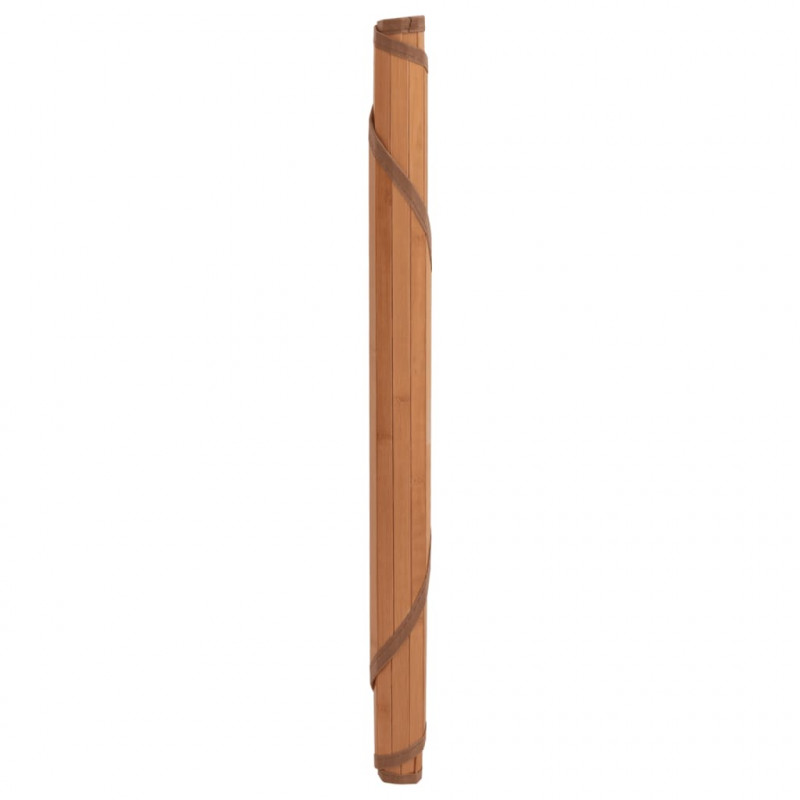 Dywan okrągły, brązowy, 100 cm, bambusowy