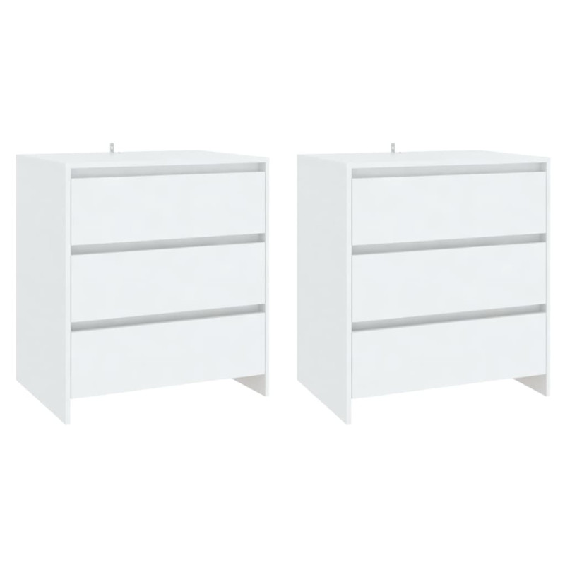 3-częściowa szafka boczna, biała, materiał drewnopochodny