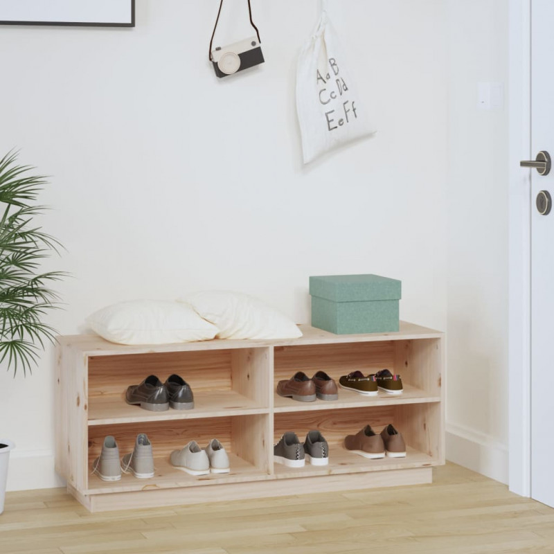 Szafka na buty, 110x34x45 cm, lite drewno sosnowe