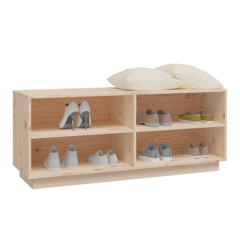 Szafka na buty, 110x34x45 cm, lite drewno sosnowe