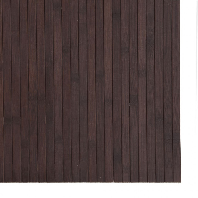 Dywan prostokątny, ciemnobrązowy, 80x200 cm, bambusowy