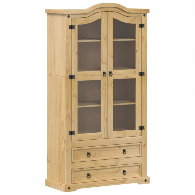 Witryna Corona, 99x43x187 cm, lite drewno sosnowe