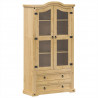 Witryna Corona, 99x43x187 cm, lite drewno sosnowe