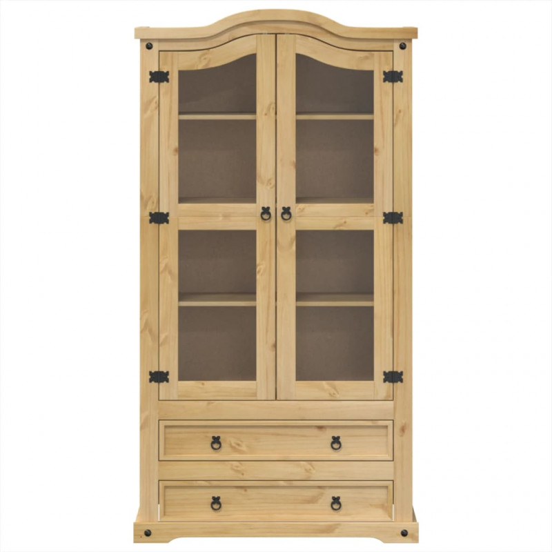 Witryna Corona, 99x43x187 cm, lite drewno sosnowe