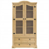 Witryna Corona, 99x43x187 cm, lite drewno sosnowe