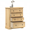 Komoda Corona, 92x48x120 cm, lite drewno sosnowe