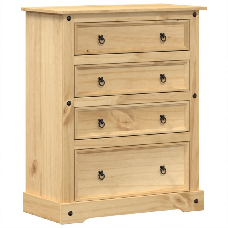 Komoda Corona, 92x48x120 cm, lite drewno sosnowe