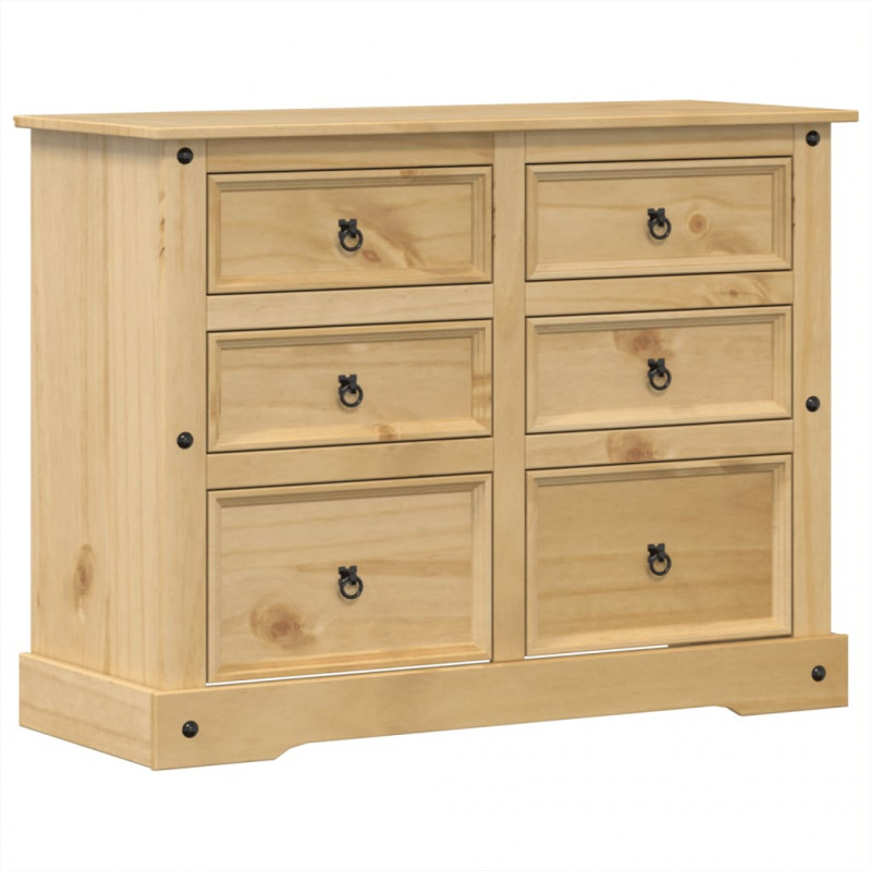 Komoda Corona, 120x48x91 cm, lite drewno sosnowe