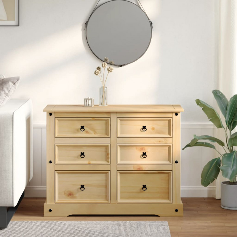 Komoda Corona, 120x48x91 cm, lite drewno sosnowe