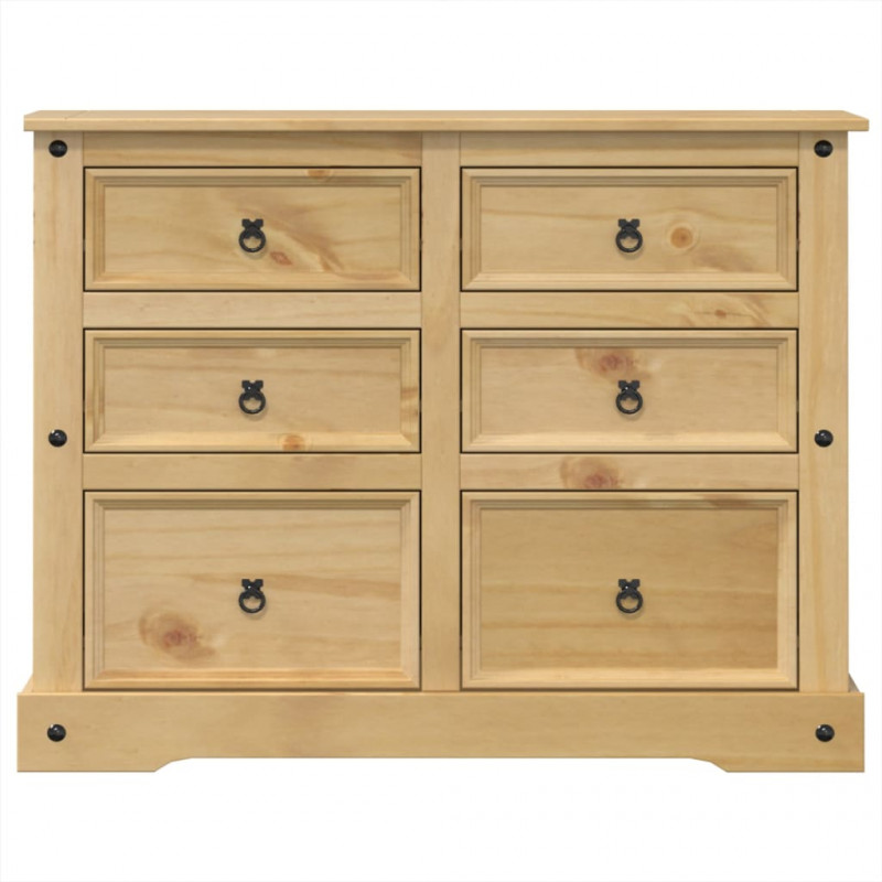 Komoda Corona, 120x48x91 cm, lite drewno sosnowe