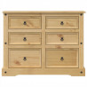 Komoda Corona, 120x48x91 cm, lite drewno sosnowe