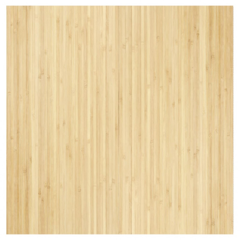 Dywan prostokątny, jasny naturalny, 100x100 cm, bambusowy
