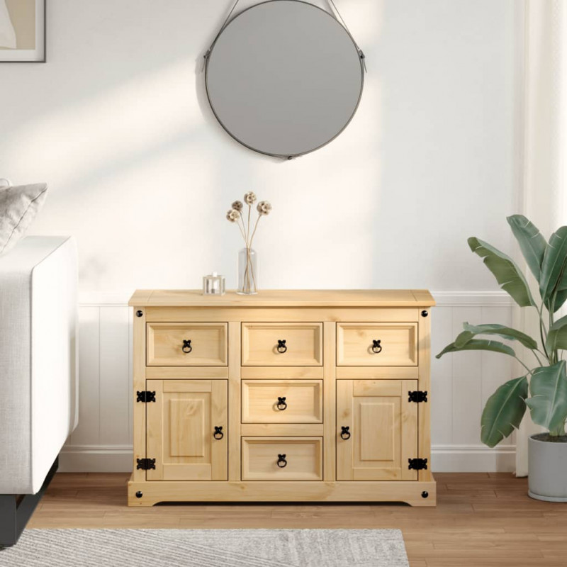 Komoda Corona, 115x40x76 cm, lite drewno sosnowe