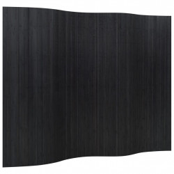Parawan, czarny, 165x250 cm, bambusowy
