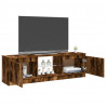 Szafka pod TV z LED, przydymiony dąb, 120x30x35,5 cm