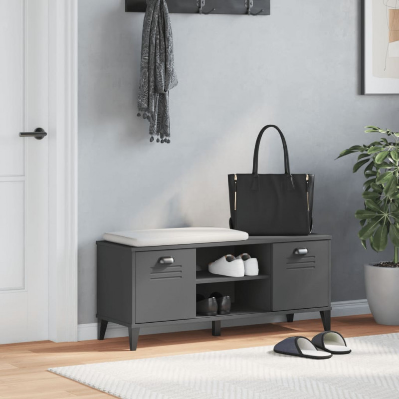 Ławka na buty VIKEN, antracytowa, 106x35x45 cm