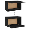 Szafki pod TV, 5 szt., czarne, lite drewno sosnowe