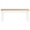 Ławka stołowa Panama, biała, 105x30x45 cm, lite drewno sosnowe