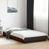 Rama łóżka z LED, czarna, 90x190 cm, materiał drewnopochodny
