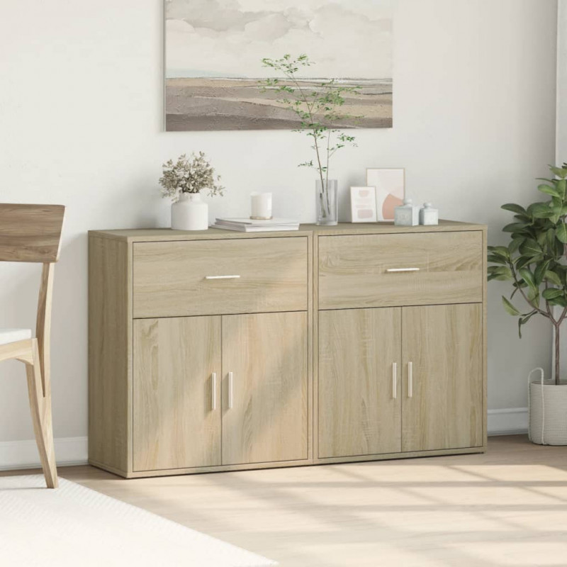 Szafki, 2 szt., dąb sonoma, 60x31x70cm, materiał drewnopochodny