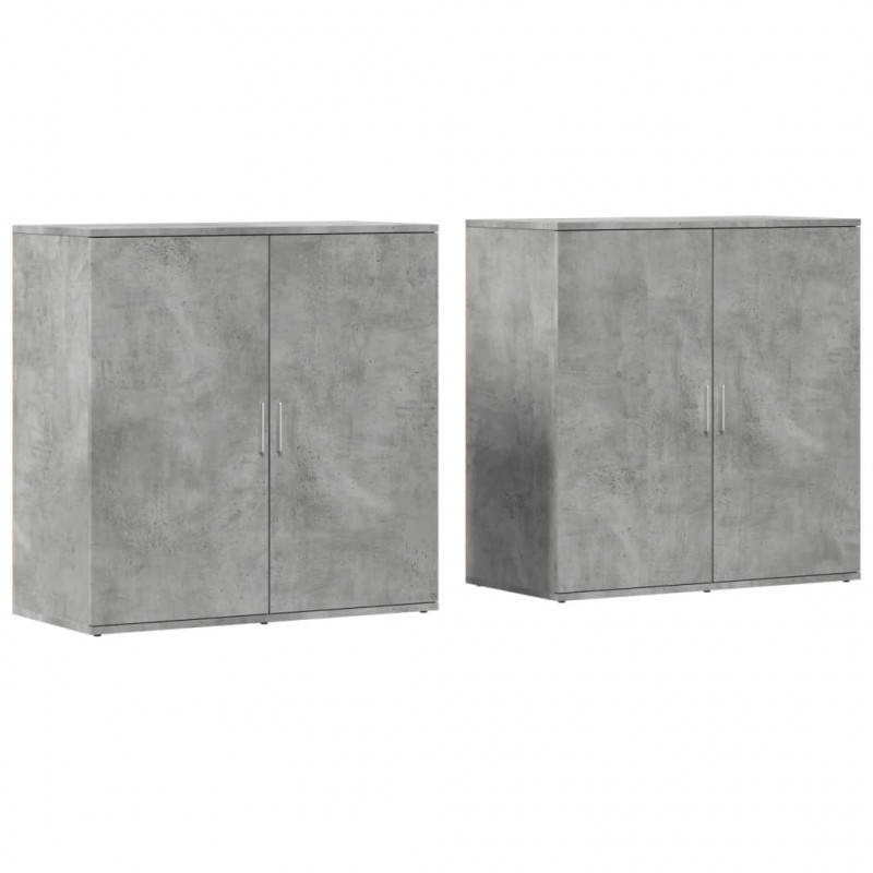 Szafki, 2 szt., szarość betonu, 79x38x80 cm