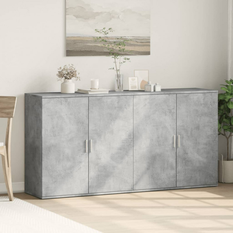 Szafki, 2 szt., szarość betonu, 79x38x80 cm
