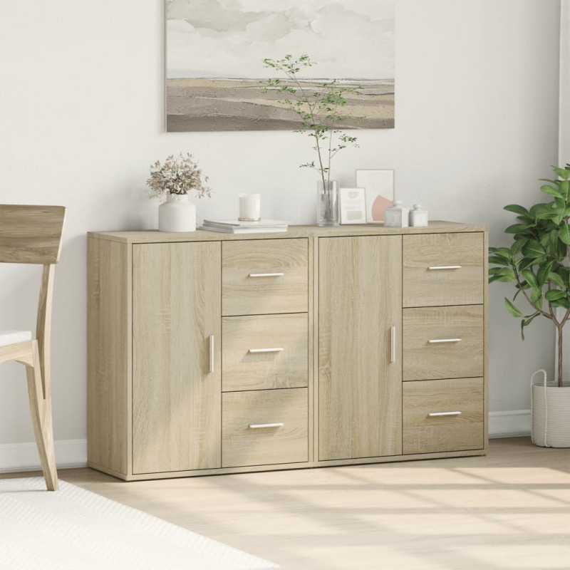 Szafki, 2 szt., dąb sonoma, 60x31x70cm, materiał drewnopochodny