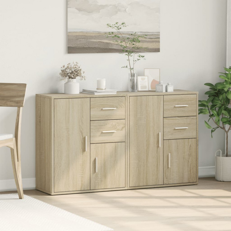 Szafki, 2 szt., dąb sonoma, 60x31x70cm, materiał drewnopochodny