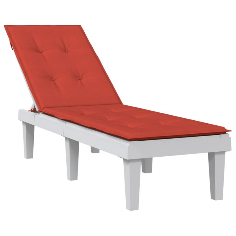 Poduszka na leżak, czerwony melanż, (75+105)x50x3 cm, tkanina