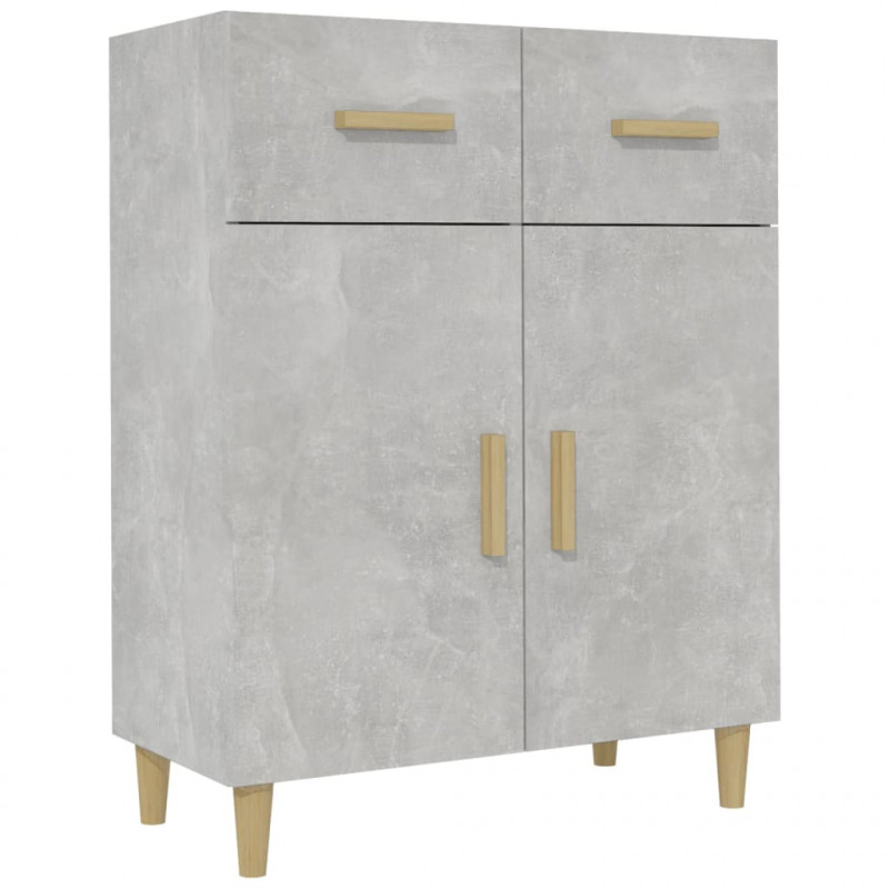 Szafka, szarość betonu, 69,5x34x89 cm, materiał drewnopochodny