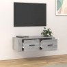 Wisząca szafka pod TV, szary dąb sonoma, 80x36x25 cm