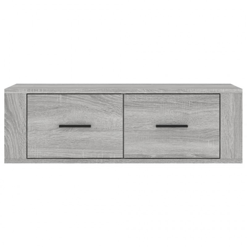Wisząca szafka pod TV, szary dąb sonoma, 80x36x25 cm