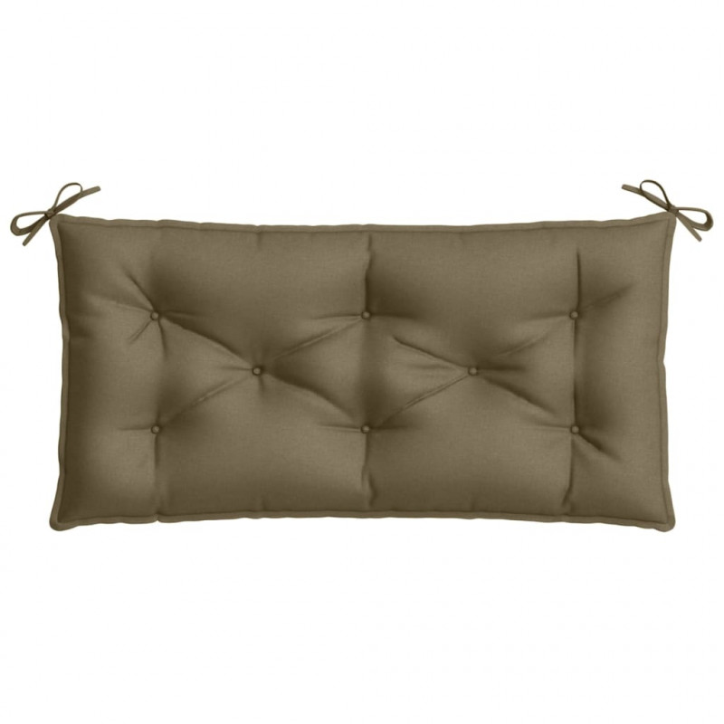 Poduszki na ławkę ogrodową, 2 szt., melanż taupe, 100x50x7 cm