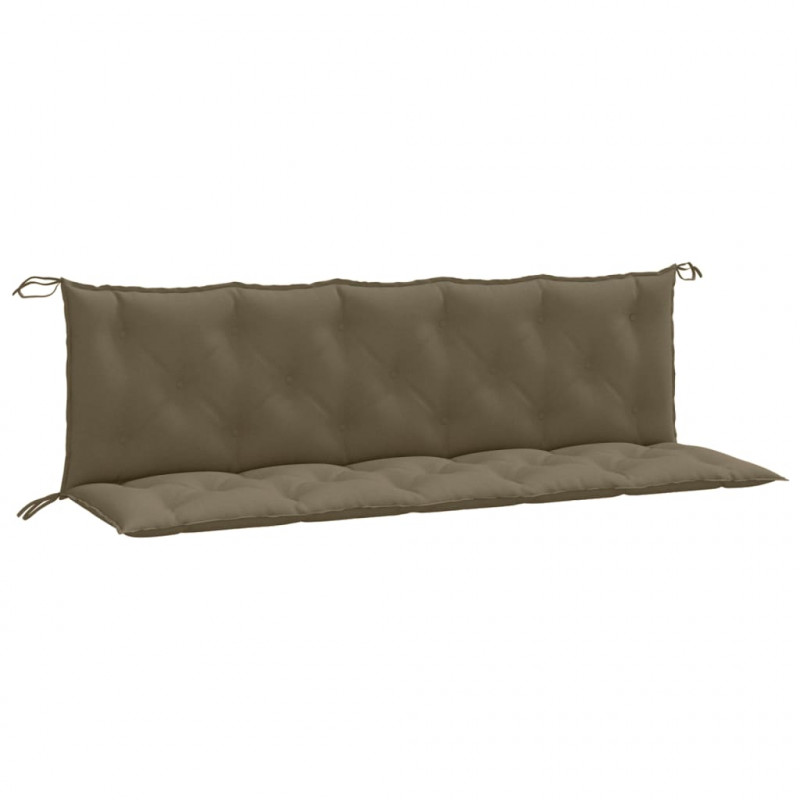 Poduszki na ławkę ogrodową, 2 szt., melanż taupe, 180x50x7 cm