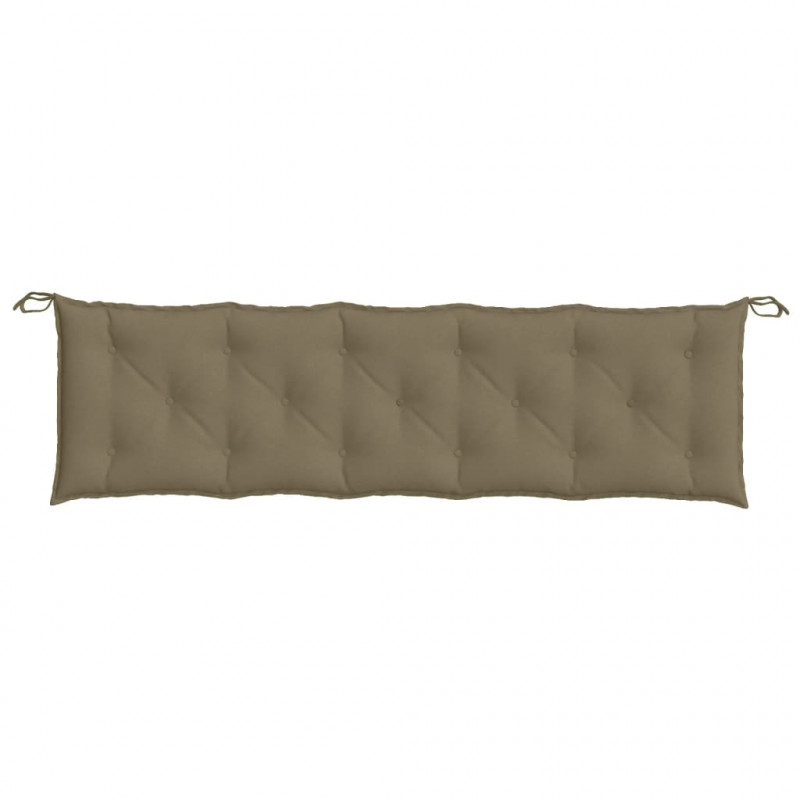 Poduszki na ławkę ogrodową, 2 szt., melanż taupe, 180x50x7 cm