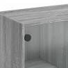 Szafka z drzwiczkami, szary dąb sonoma, 68x37x142 cm