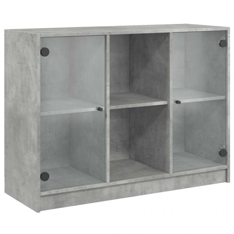 Szafka, szarość betonu, 102x37x75,5 cm, materiał drewnopochodny