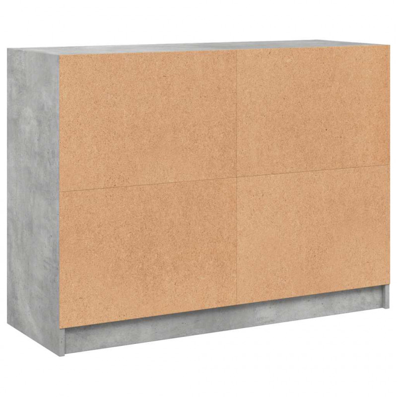 Szafka, szarość betonu, 102x37x75,5 cm, materiał drewnopochodny