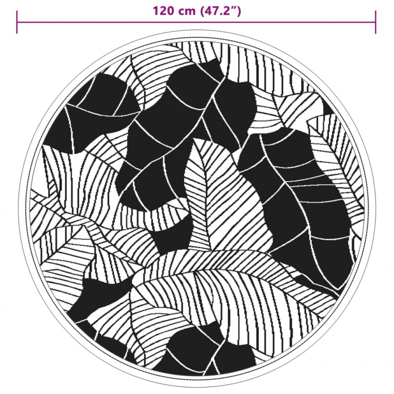 Dywan na zewnątrz, zielony, Ø120 cm, PP