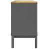 Szafka FLORO, szara, 114x43x74 cm, lite drewno sosnowe