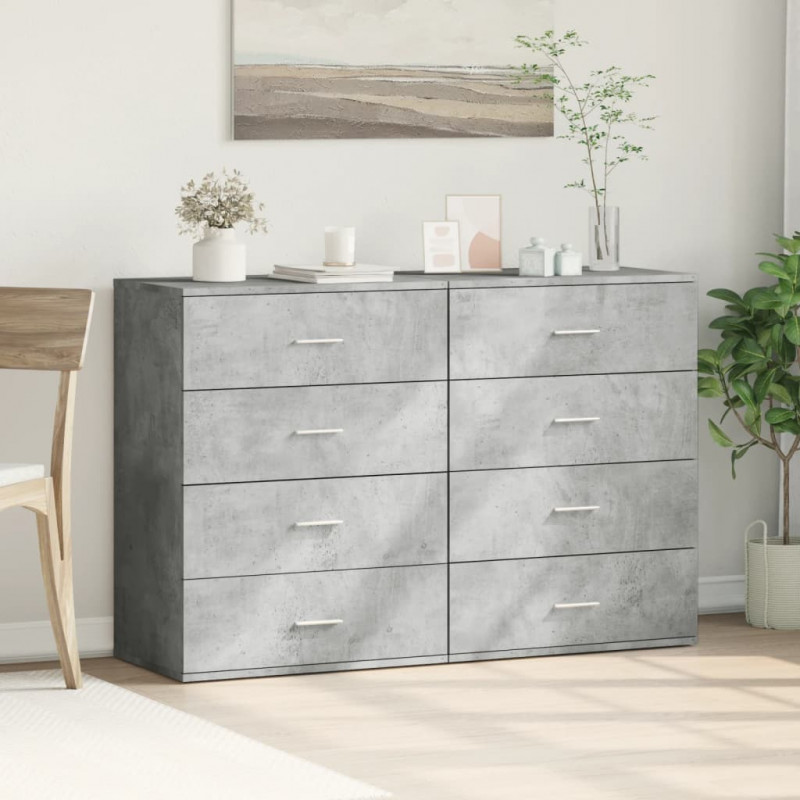 Szafki, 2 szt., szarość betonu, 60x39x80 cm