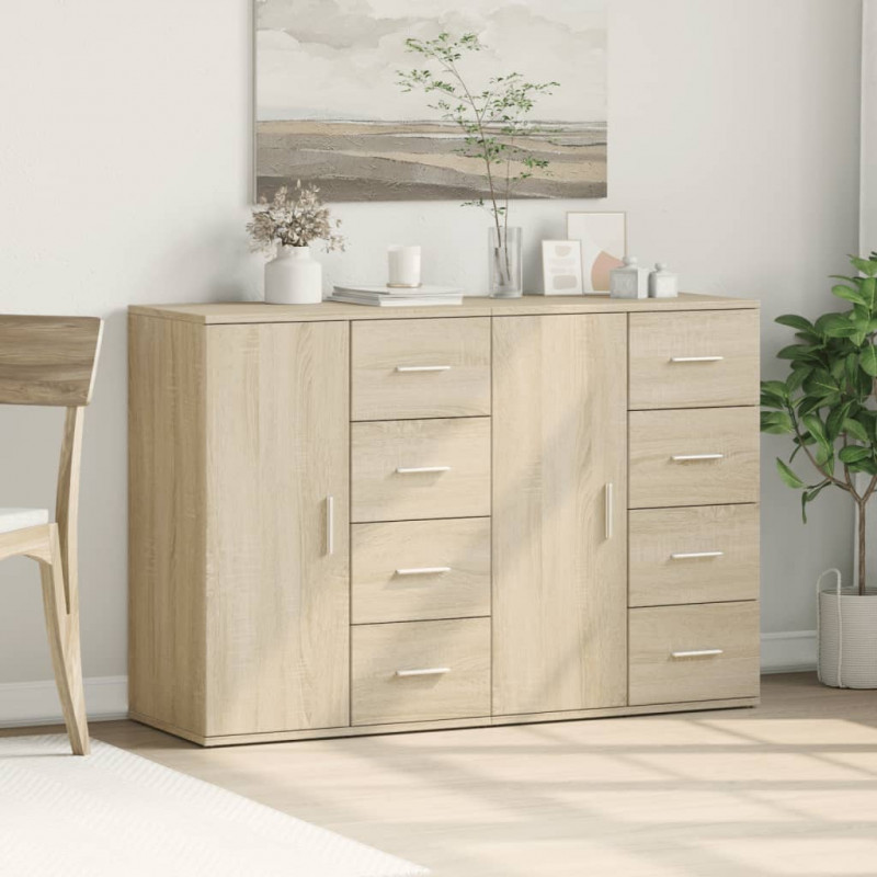 Szafki, 2 szt, dąb sonoma, 59x39x80 cm, materiał drewnopochodny