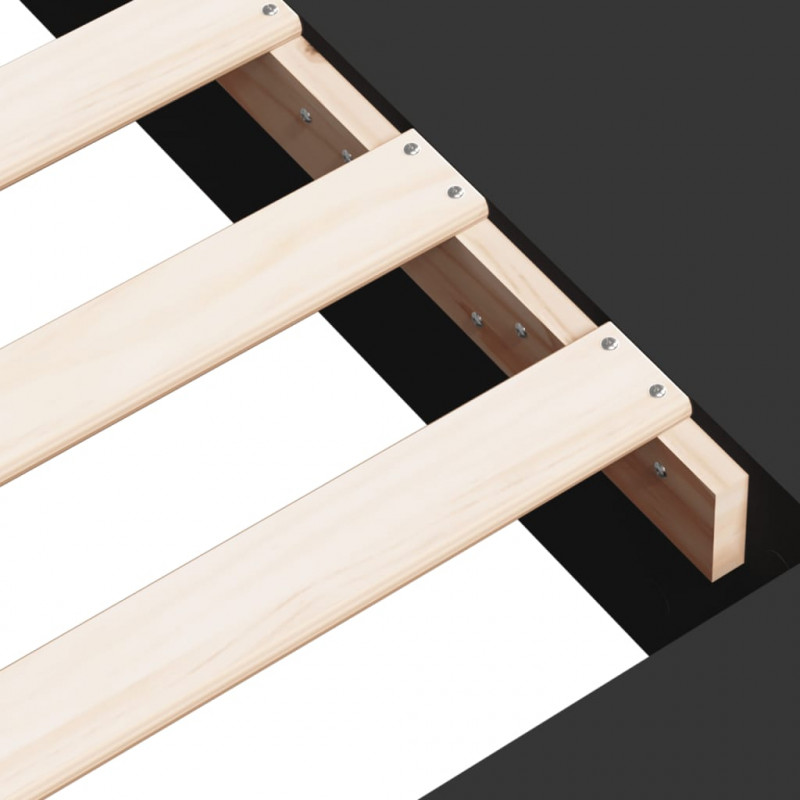 Rama łóżka, czarna, 75x190 cm, materiał drewnopochodny